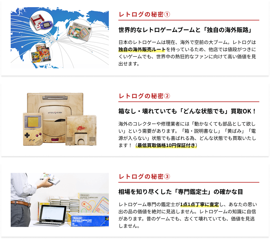 レトログが高く買い取れる秘密